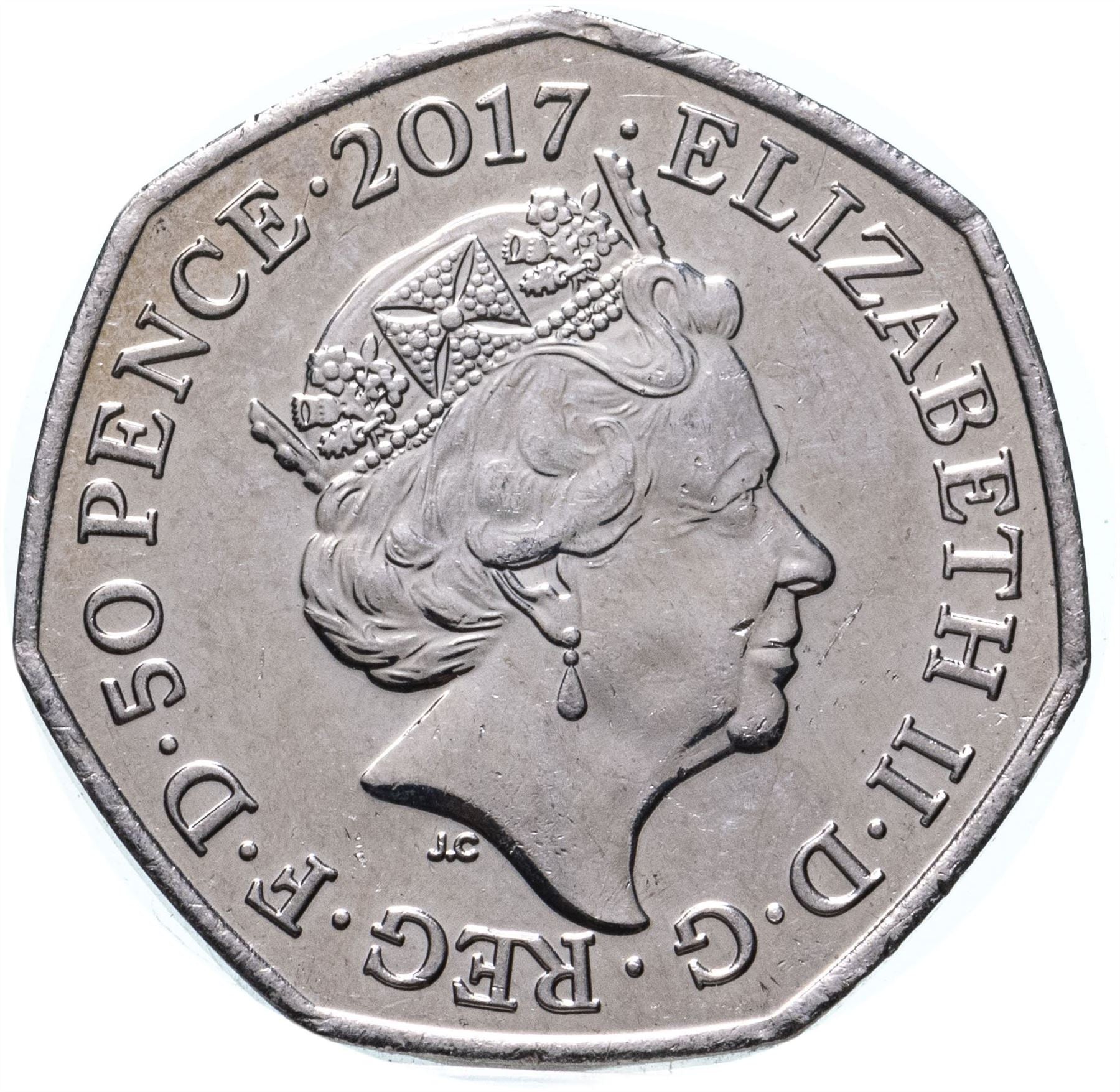 United Kingdom | 50 Pence Coin | Peter Rabbit | KM:1433 | 2017