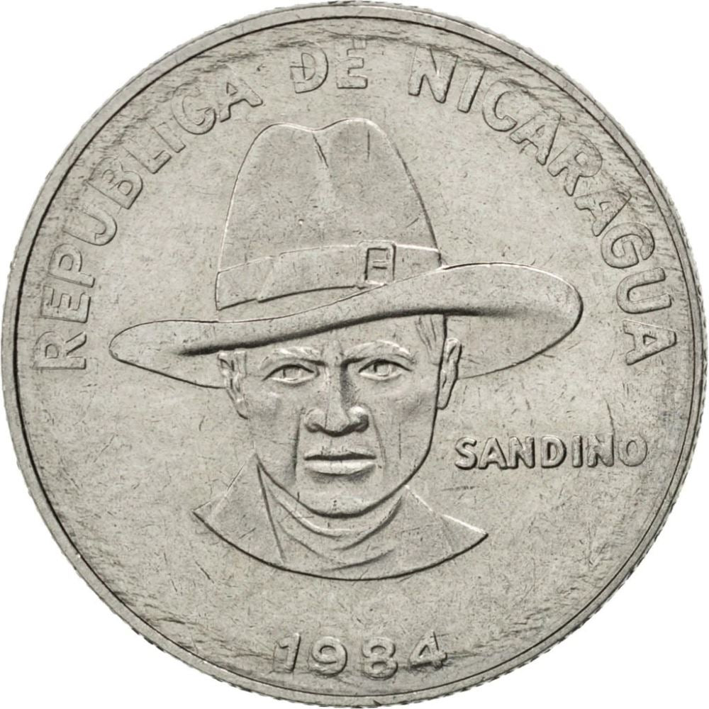Nicaragua Coin Nicaraguan 1 Cordoba | Augusto Nicolas Sandino | KM43a | 1984 - 1985