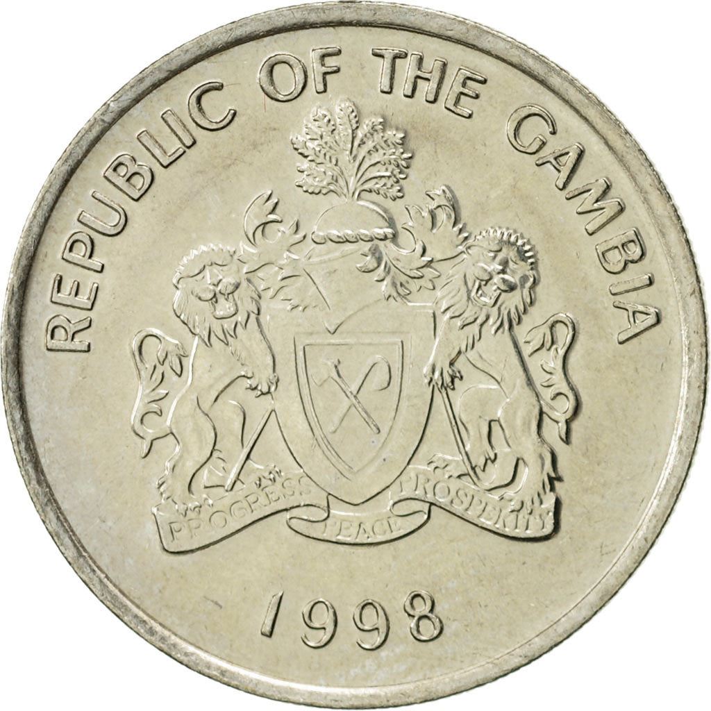 Gambia 25 Bututs Coin | Oil Palm | KM57 | 1998