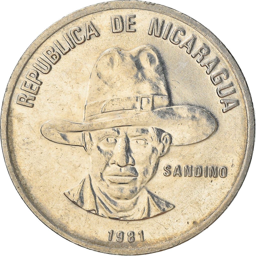 Nicaraguan 25 Centavos Coin | Augusto Nicolas Sandino | KM51 | 1981 - 1985