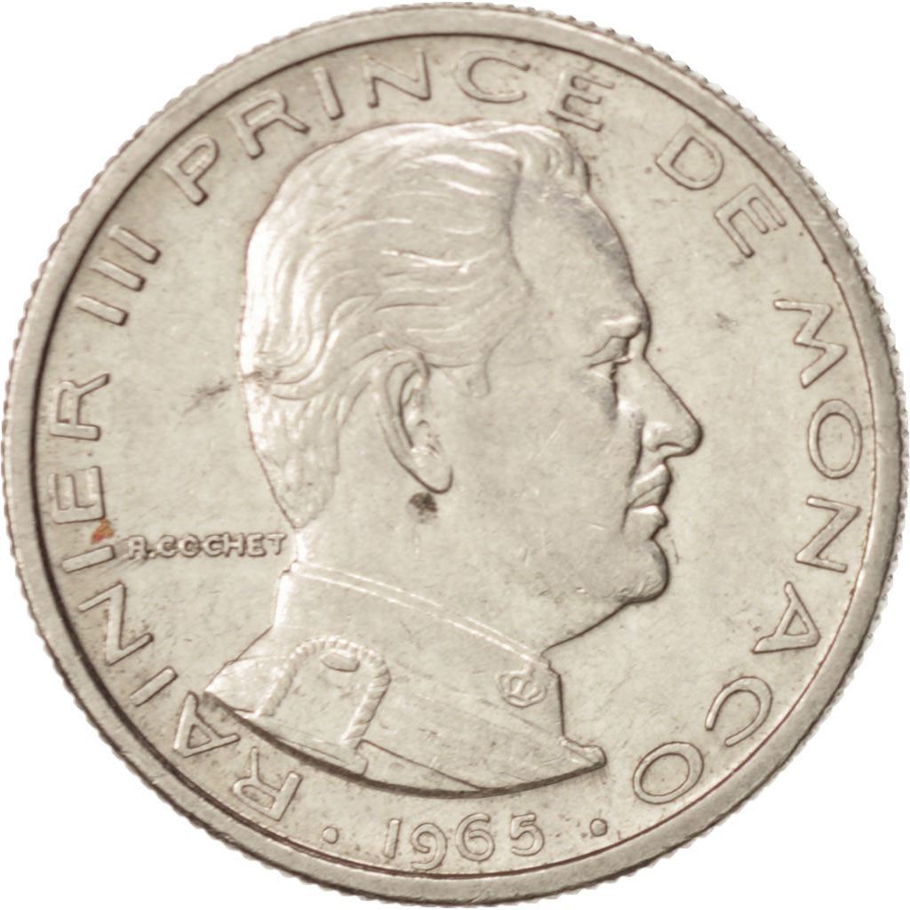 Monaco | 1/2 Franc Coin | Rainier III | Km:145 | 1965 - 1995