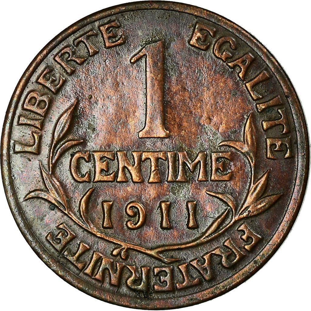 French 1 Centime Coin | Third Republic | KM840 | France | 1898 - 1920