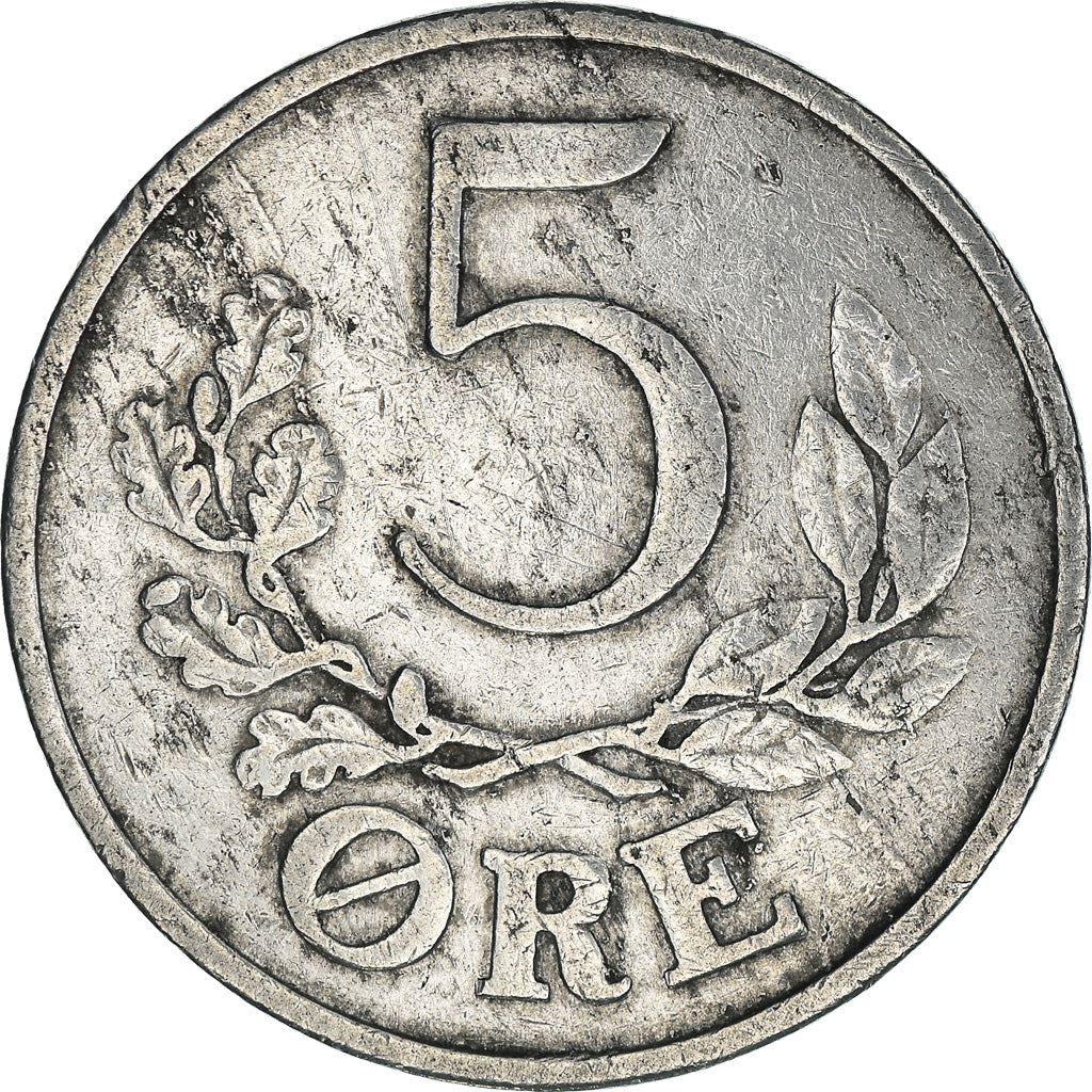Denmark | 5 Ore Coin | Monogram | Km:834 | 1941