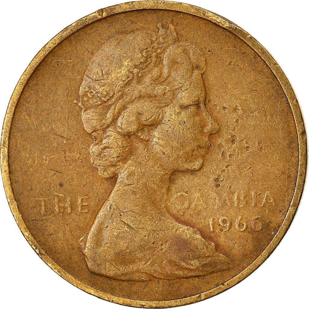 The Gambia | 3 Pence Coin | Double-spurred francolin | Km:2 | 1966