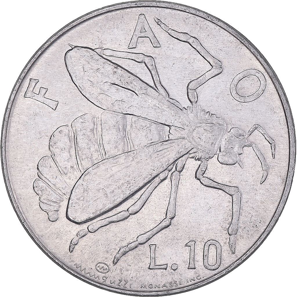 San Marino | 10 Lire Coin | FAO | Km:33 | 1974