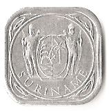 Suriname | 5 Cents Coin | Natives | KM:12.1a | 1976 - 1986