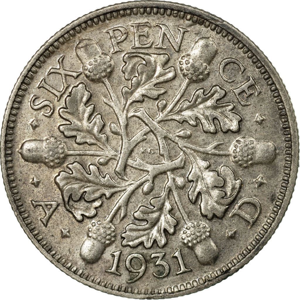 United Kingdom | 6 Pence Coin | George V | KM:832 | 1927 - 1936
