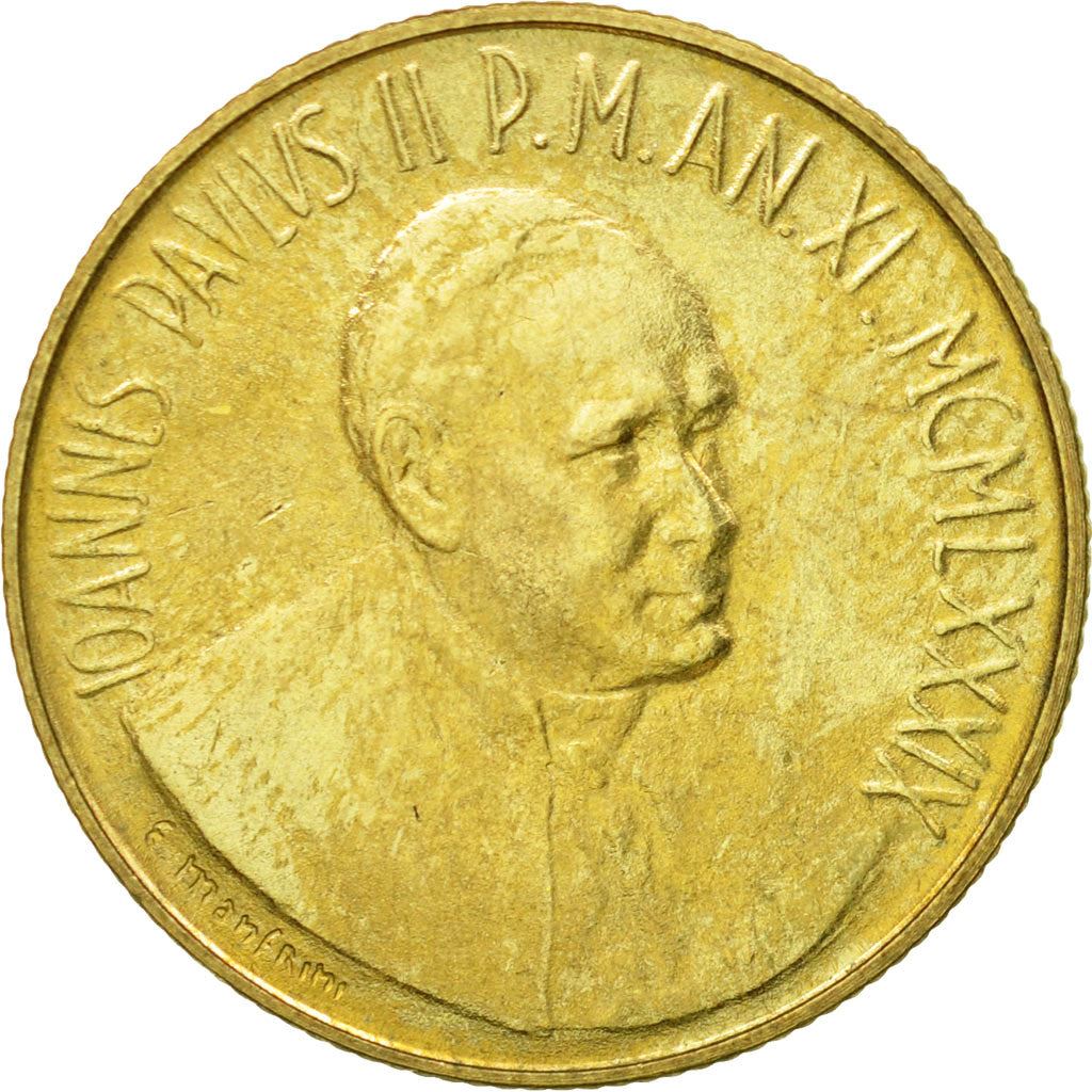 Vatican City | 200 Lire Coin | John Paul II | Km:217 | 1989