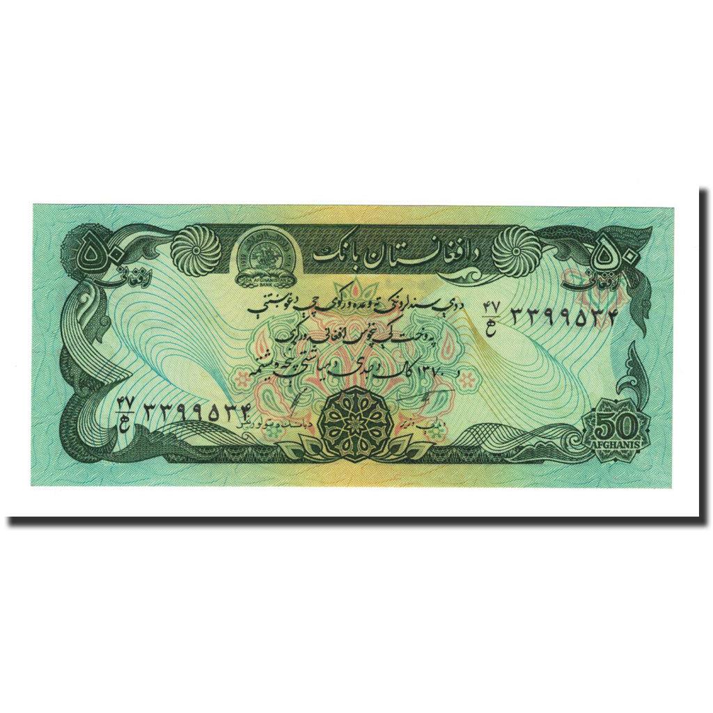 Afghanistan | 50 Afghanis Banknote | 1979 - 1991 | Eucratides I Coin | Darul Aman Palace