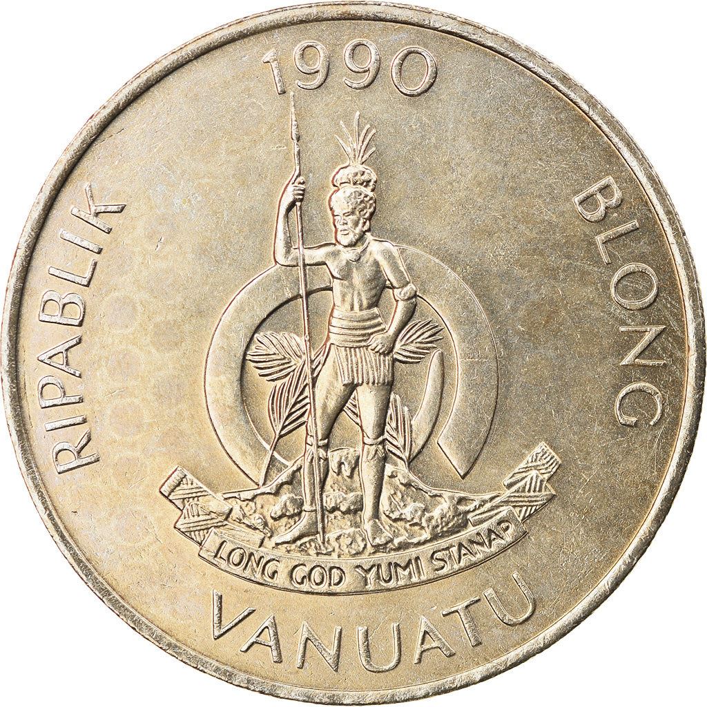 Vanuatu | 50 Vatu Coin | Melanesian Warrior | Yam | Km:8 | 1983 - 2009