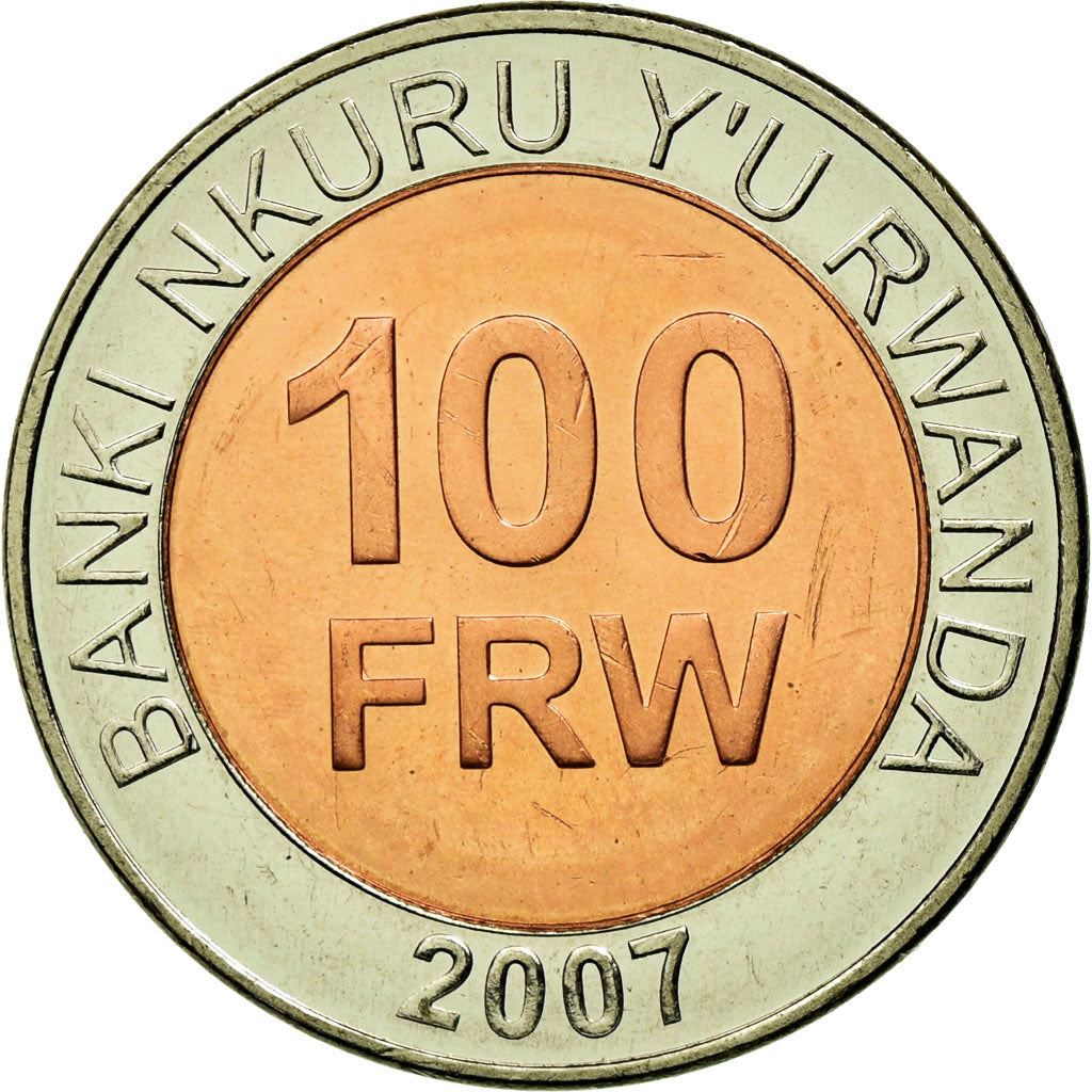 Rwanda | 100 Amafaranga Coin | Sorghum | Coffee Plant | Basket | Km:32 | 2007