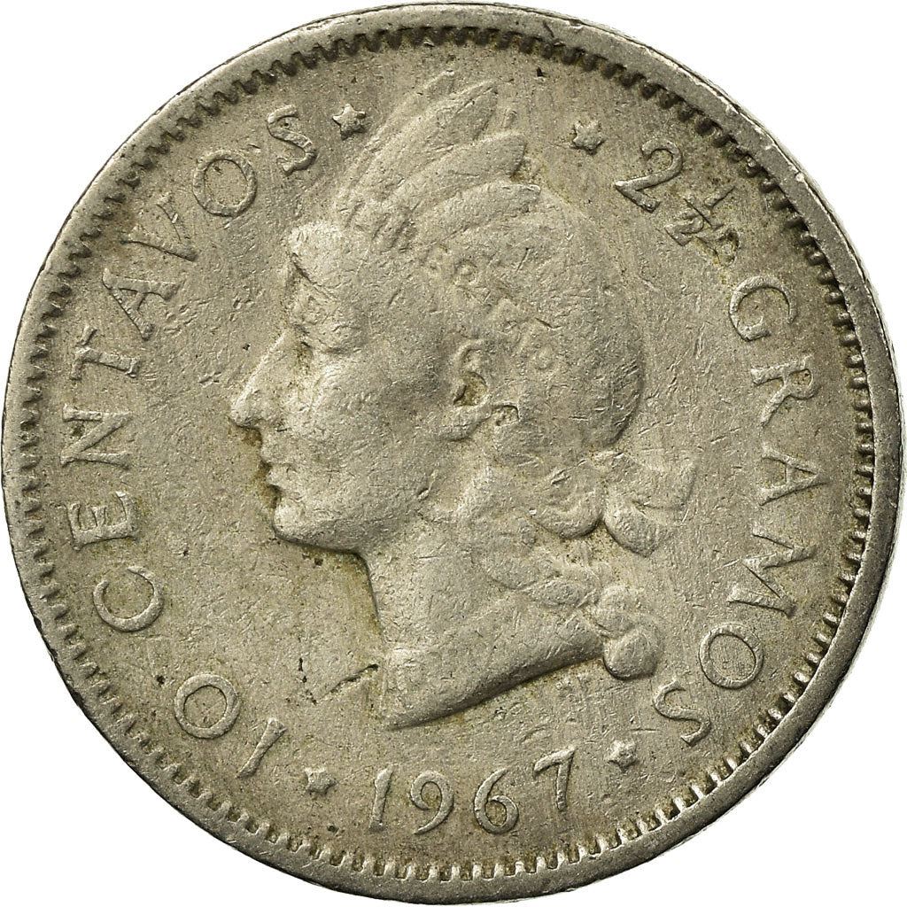 Dominican Republic | 10 Centavos Coin | Copper-Nickel | Coat of Arms | Km:19A | 1967 - 1975