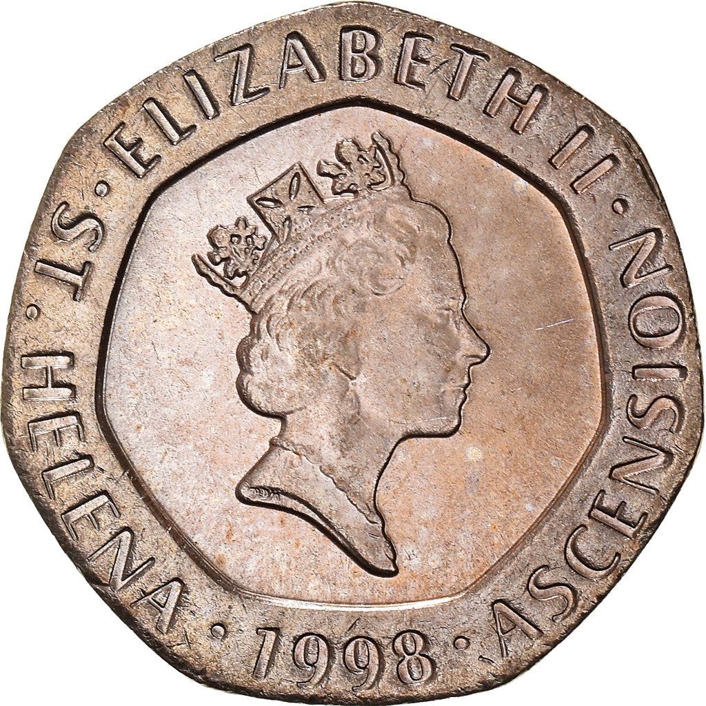 Saint Helena and Ascension | 20 Pence Coin | Elizabeth II | St. Helena Ebony Flower | Km:21 | 1998 - 2022