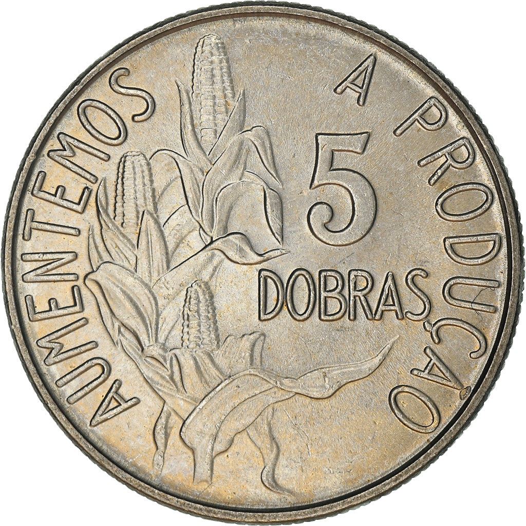 Sao Tome and Principe | 5 Dobras Coin | FAO | Km:28 | 1977