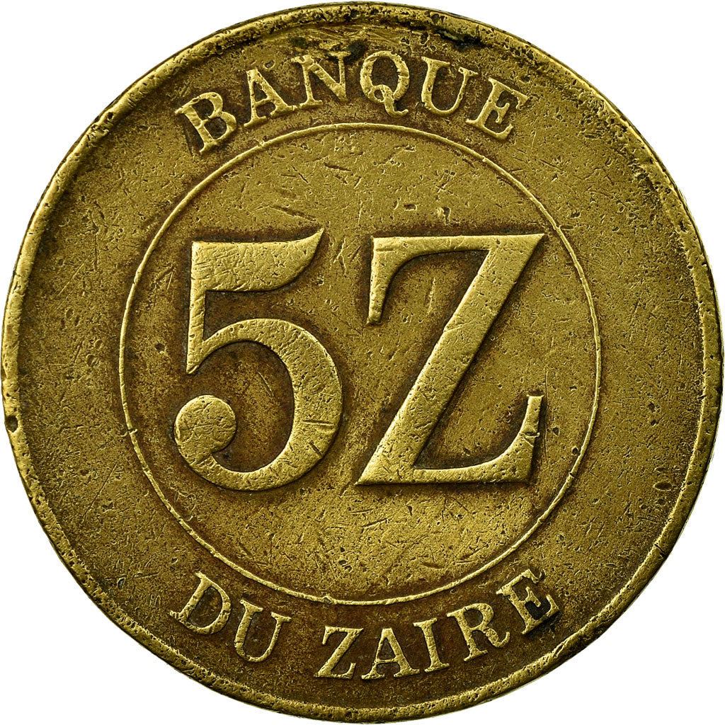 Zaire | 5 Zaires Coin | Mobutu Sese Seko | Km:14 | 1987