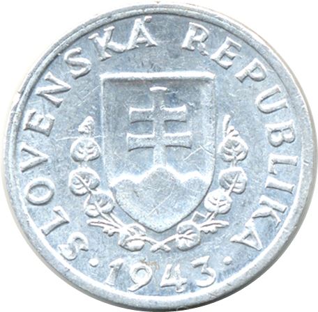 Slovakia | 20 Halierov Coin | Nitra Castle | KM4a | 1942 - 1943