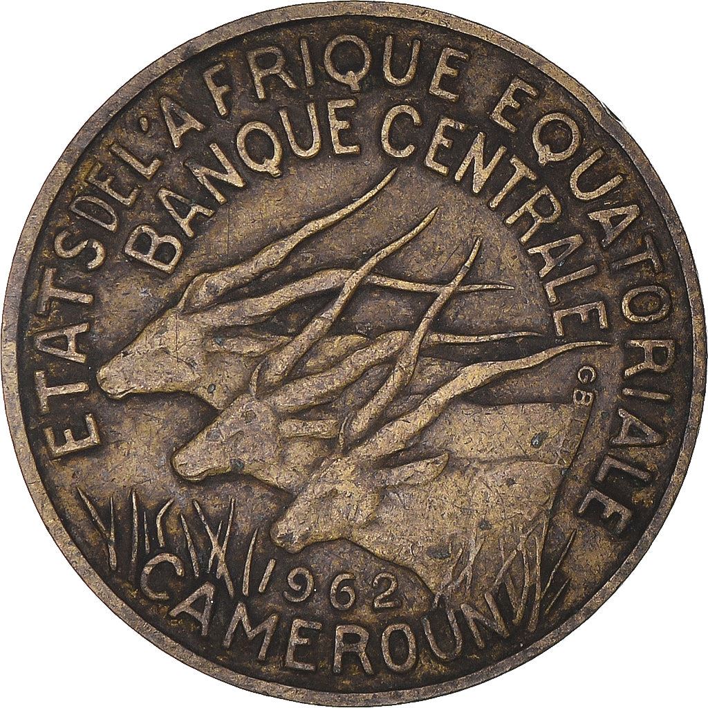 Central African States | 10 Francs Cfa Coin | Antelope | Crops | Km:2 | 1961 - 1962