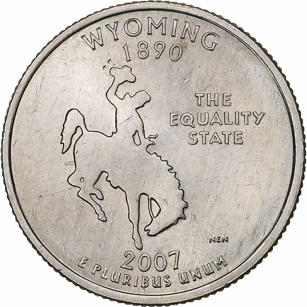 United States | 1/4 Dollar Coin | Wyoming | Km:399 | 2007