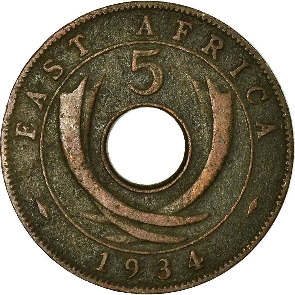 Afrique de l'Est | Pièce de 5 Cents | Couronne | Défenses | Km:18 | 1921 - 1936