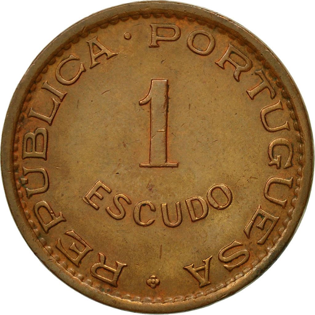 Angola | 1 Escudo Coin | Horse | Elephant | Shield | Km:76 | 1953 - 1974