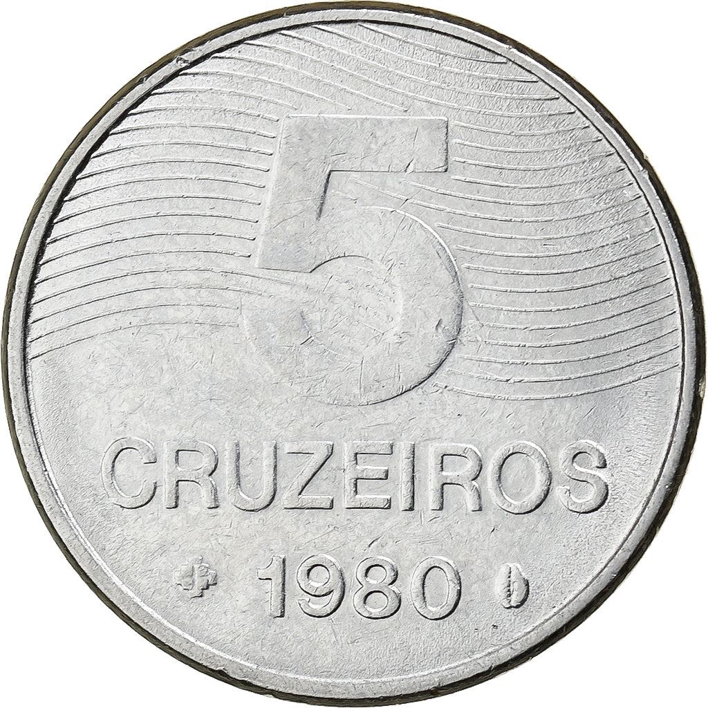 Brazil | 5 Cruzeiros Coin | Coffee plant | Km:591 | 1980 - 1984
