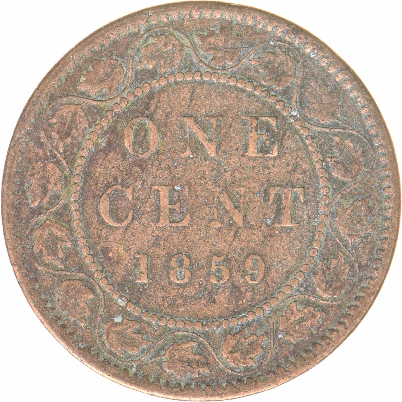 كندا | عملة 1 سنت | إكليل | فيكتوريا | برونز | KM:1 | 1858-1859