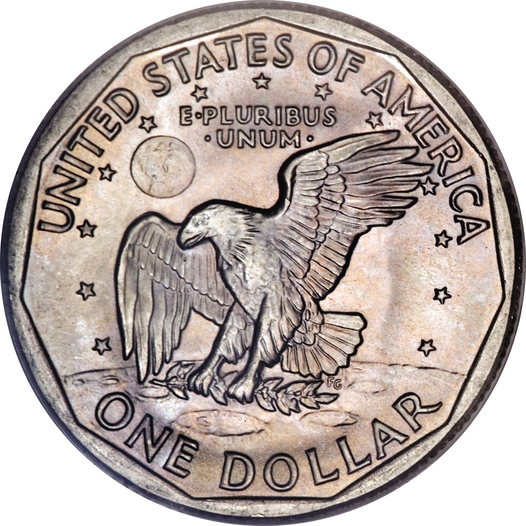 United States | American 1 Dollar Coin | Susan B. Anthony | Apollo 11 | KM207 | 1979 - 1999