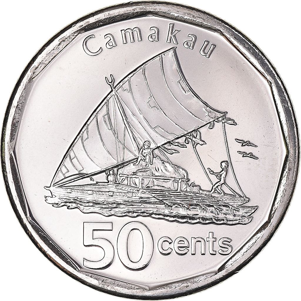 Fiji | 50 Cents Coin | Canoe | Km:335 | 2012 - 2017