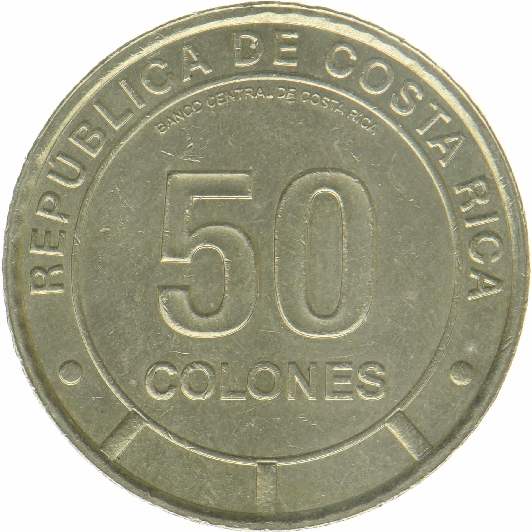 Costa Rica | 50 Colones Coin | Menelaus blue morpho | KM:249 | 2023