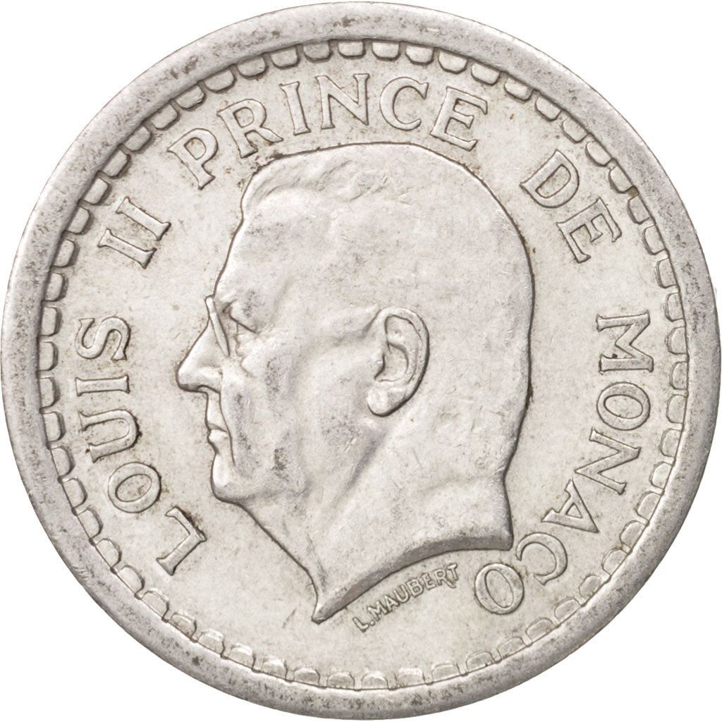 Monaco | 2 Francs Coin | Louis II | Km:121 | 1943
