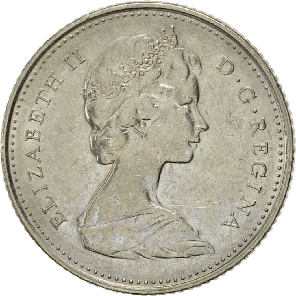 Canada | 10 Cents Coin | Nickel | 2nd portrait | KM:77 | 1969-1989