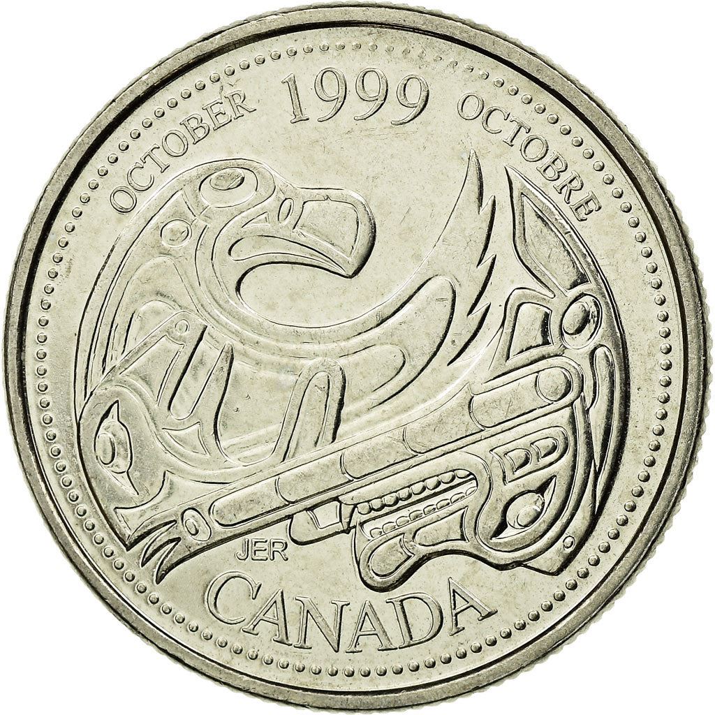Canada | 25 Cents Coin | A Tribute to First Nations | Nickel | KM:351 | 1999