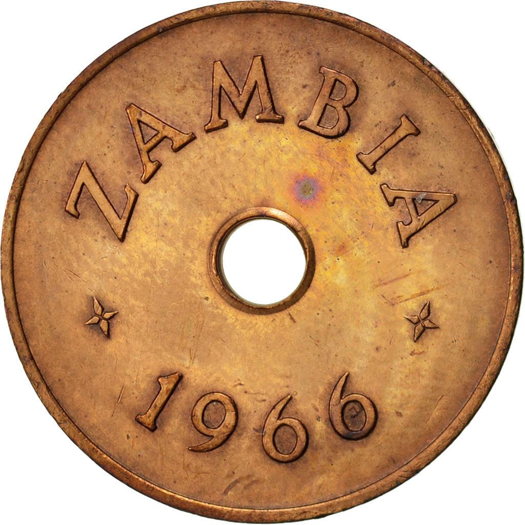 Zambia | 1 Penny Coin | Bronze | Km:5 | 1966