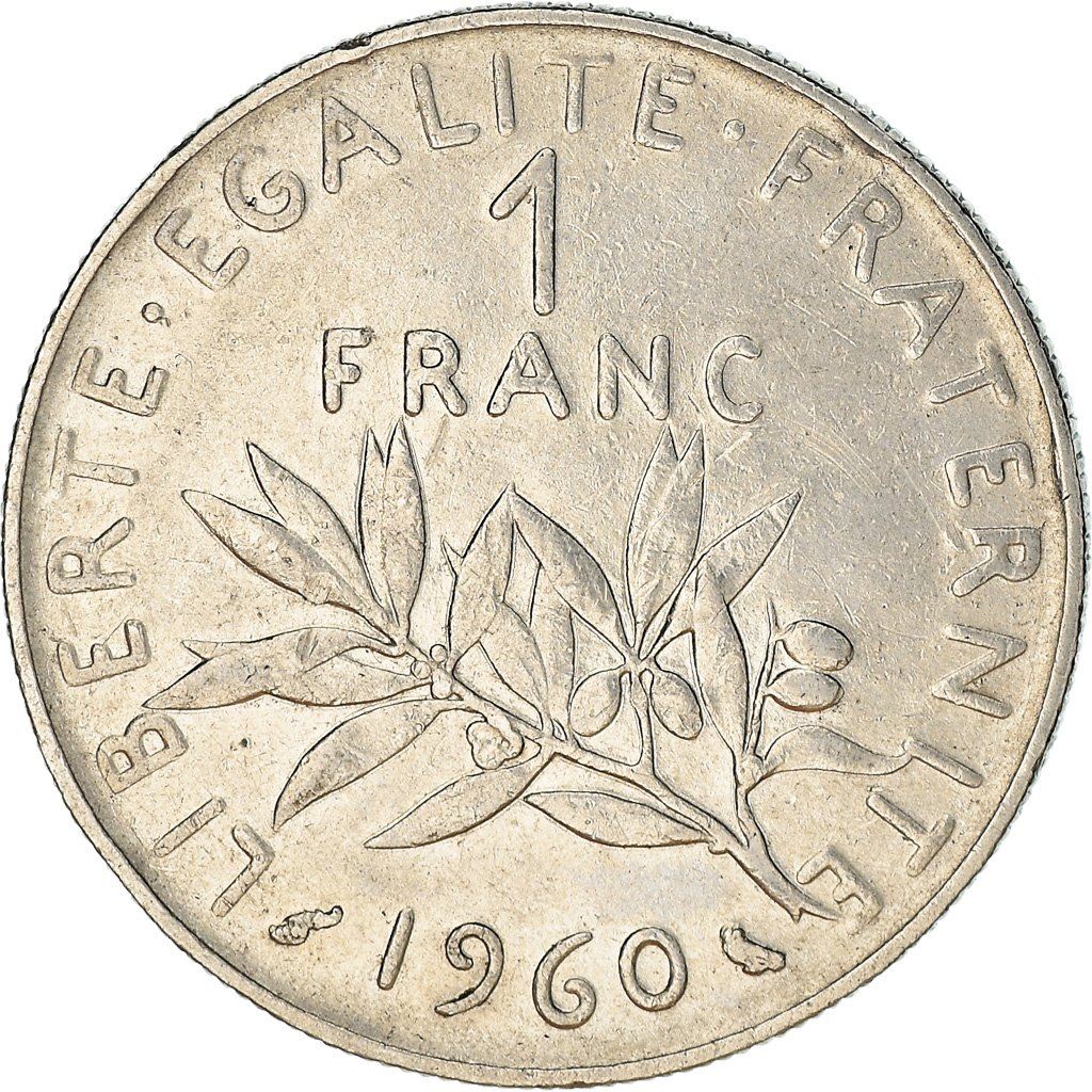 French 1 Franc Coin | Signature D'AP. O.ROTY | proof | KM925.2 | France | 1991 - 2001