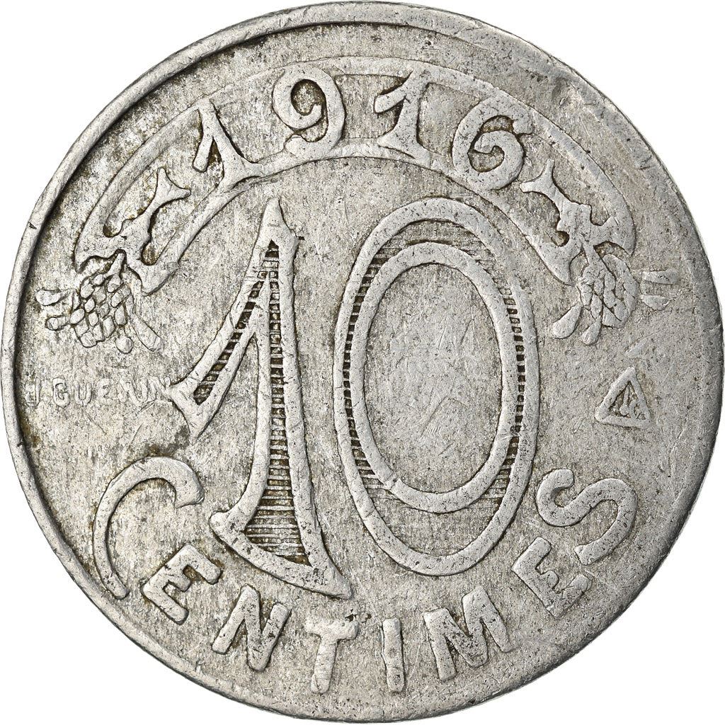 France Marseille | 10 Centimes Coin | Coat of Arms | Aluminium | Élie mon:10.2 | 1916