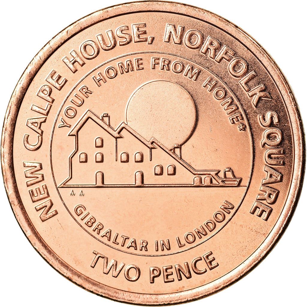 Gibraltar | 2 Pence Mynt | Calpe House | Km:1619 | 2018