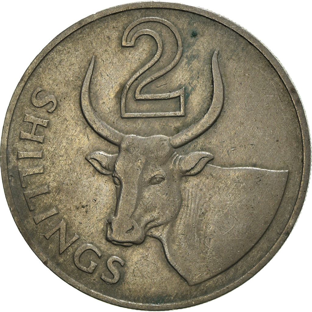 The Gambia | 2 Shillings Coin | African Ox | Km:5 | 1966