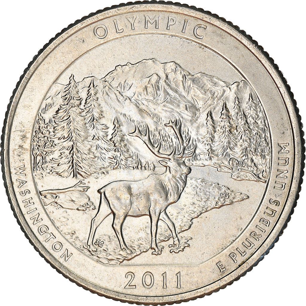 USA | 1/4 Dollar Mønt | Olympic National Park | Km:496 | 2011