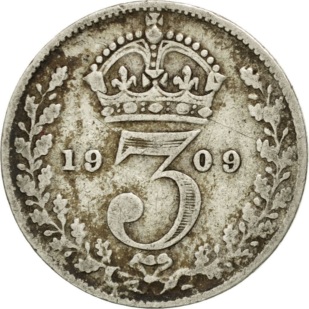 United Kingdom | 3 Pence Coin | Edward VII | Km:797 | 1902 - 1910