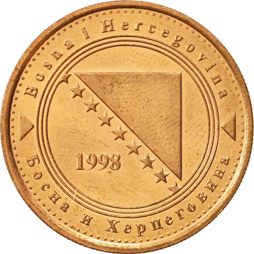 Bosnia and Herzegovina | 50 Feninga Coin | Map of Bosnia | Km:117 | 1998 - 2025