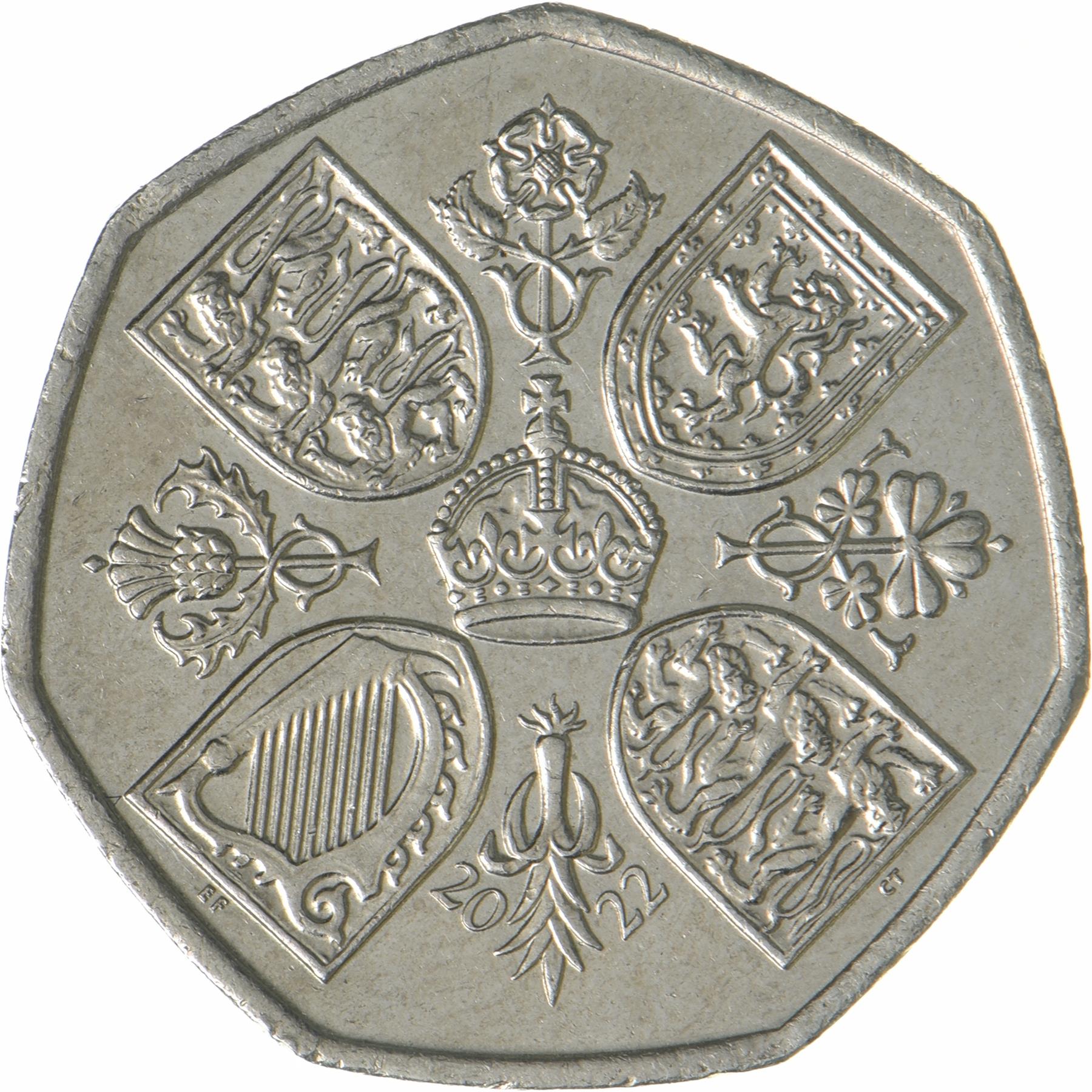 United Kingdom | 50 Pence Coin | Legacy of the Queen | KM:2165 | 2022