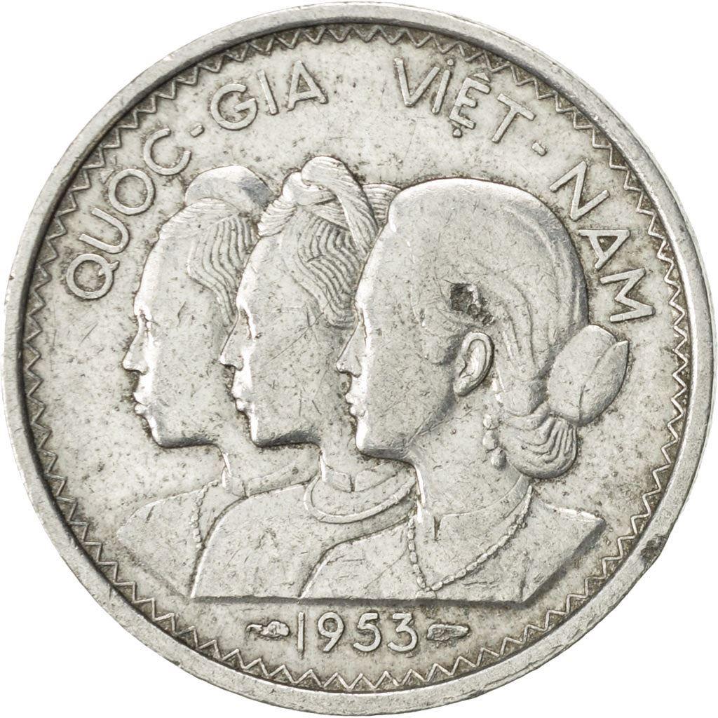 South Vietnam | 20 Su Coin | Rice plant | Km:2 | 1953