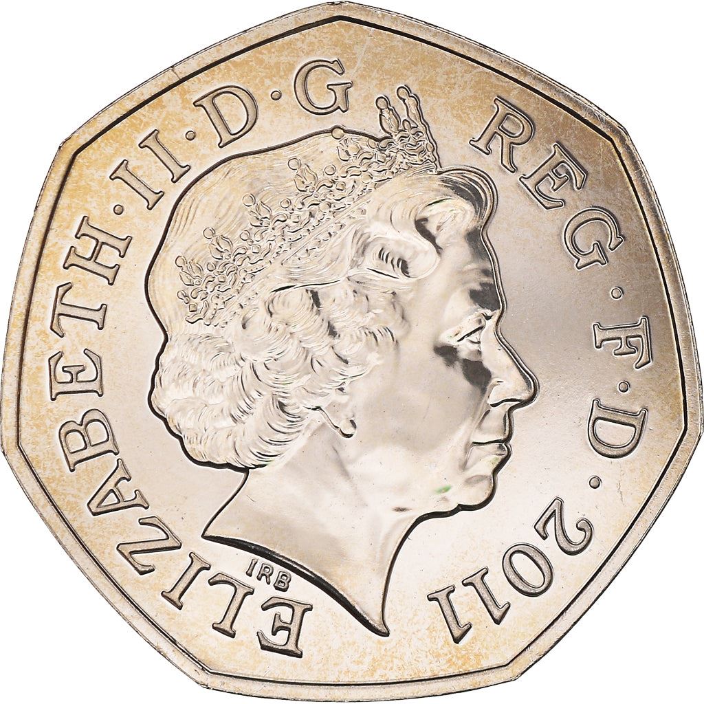 United Kingdom 50 Pence Coin | Elizabeth II 4th portrait | Volleyball | 2011