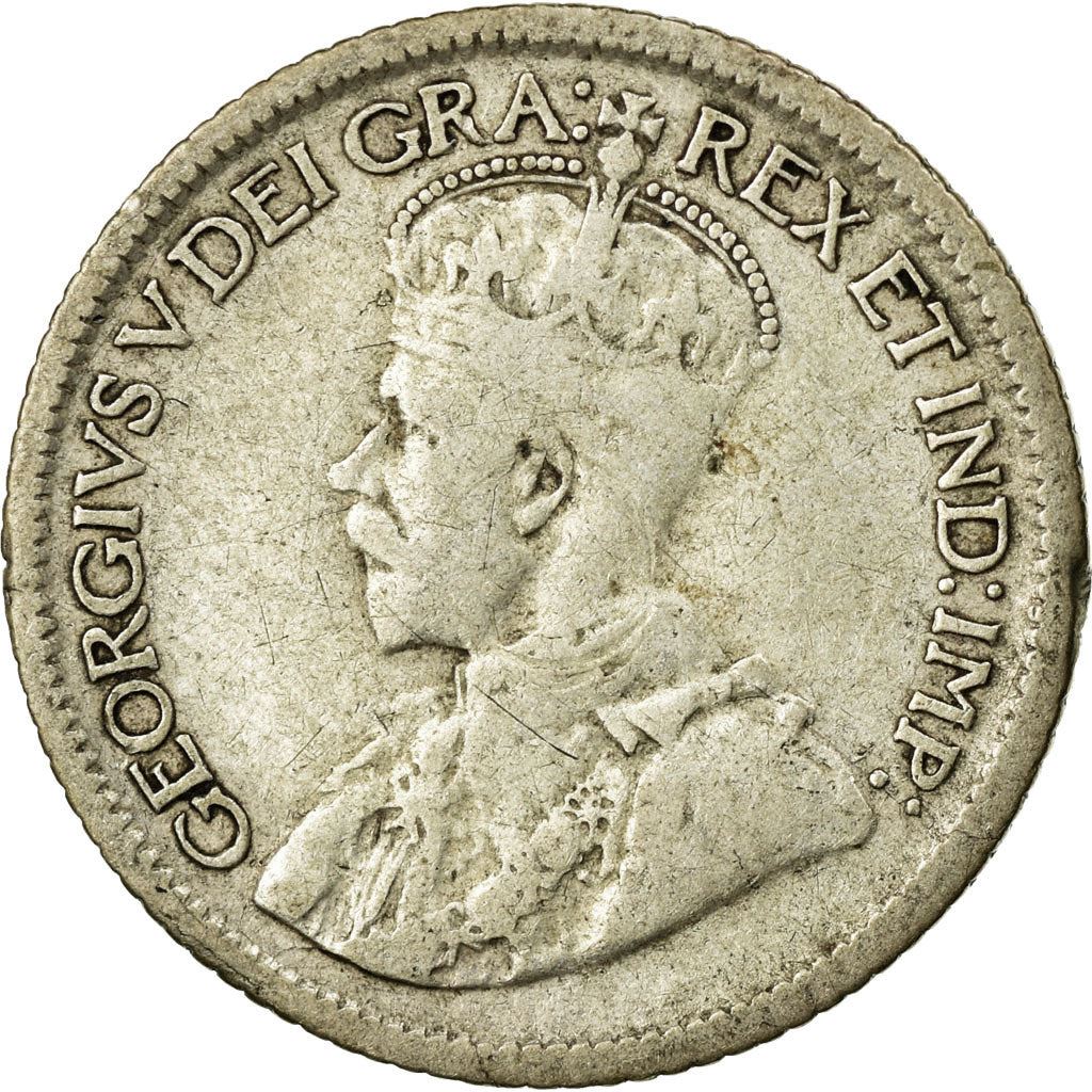 Canada | 10 Cents Coin | Silver | Crown | Wreath | KM:23a | 1920-1936