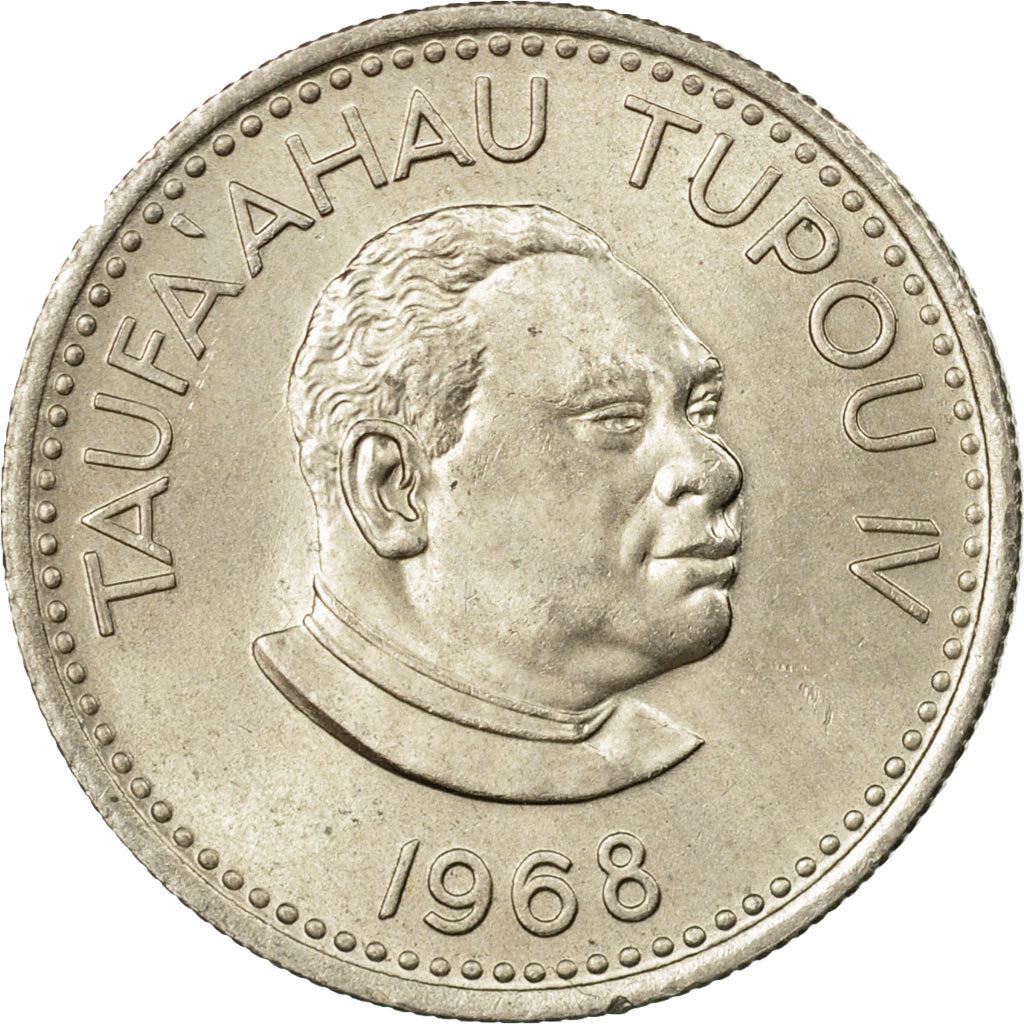 Tonga | 5 Seniti Münze | König Topou IV | Zweig | Km:29 | 1968 - 1974