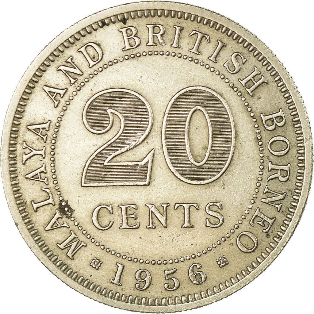 Malaya and British Borneo | 20 Cents Coin | Elizabeth II | Km:3 | 1954 - 1961