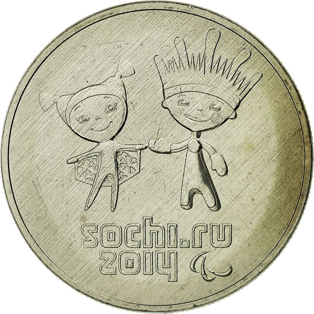 Russia | 25 Roubles Coin | Paralympics- Mascots | Y:1472 | 2013 - 2014