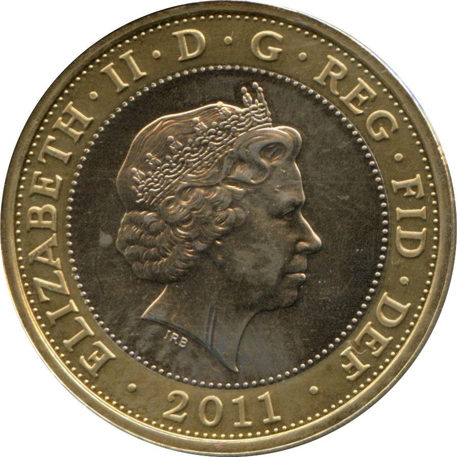 Storbritannia 2 Pund Mynt | Elizabeth II 4. portrett | Mary Rose | 2011