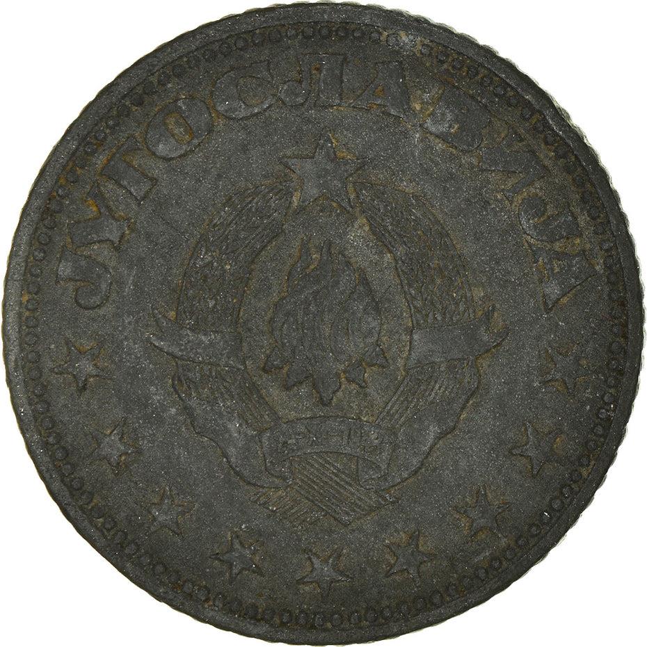 Yugoslavia | 2 Dinara Coin | Flame | Stars | KM27 | 1945