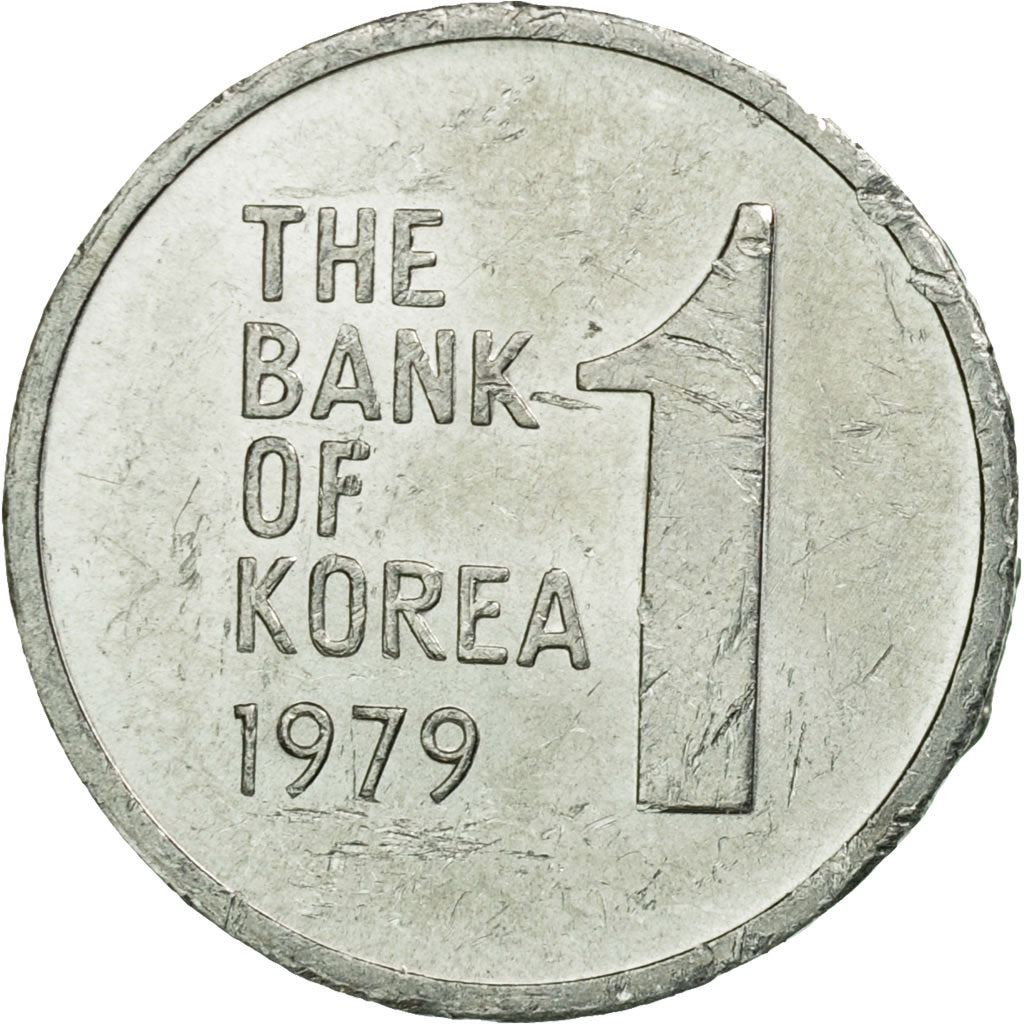 South Korea 1 Won Coin | Rose of Sharon - Hibiscus syriacus | KM4a | 1968 - 1982